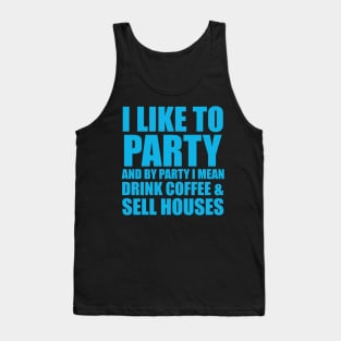 Realtor Houses Fathers Day Gift Funny Retro Vintage Tank Top